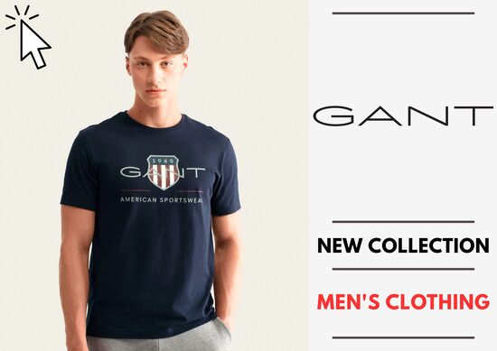 GANT MEN'S T-SHIRT COLLECTION FROM 17,11€ / PIECE